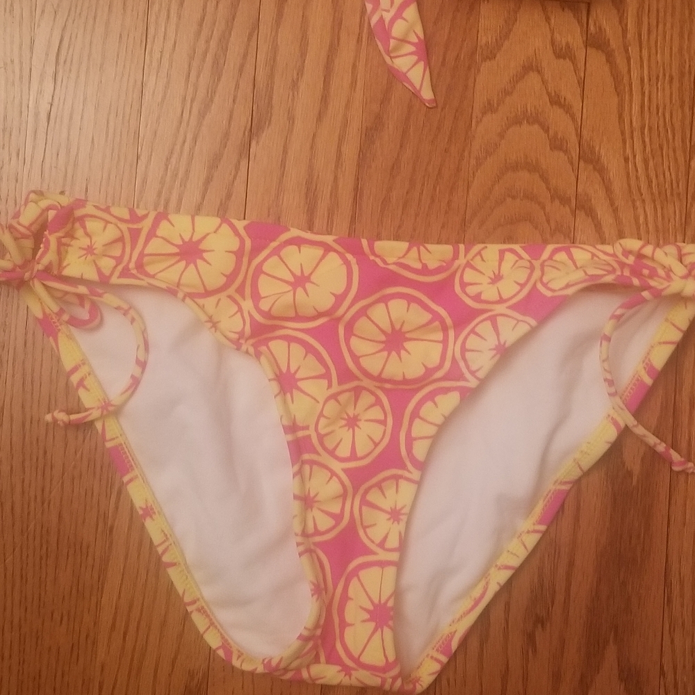 NWT pink/yellow lemon bikini L - Picture 3 of 4
